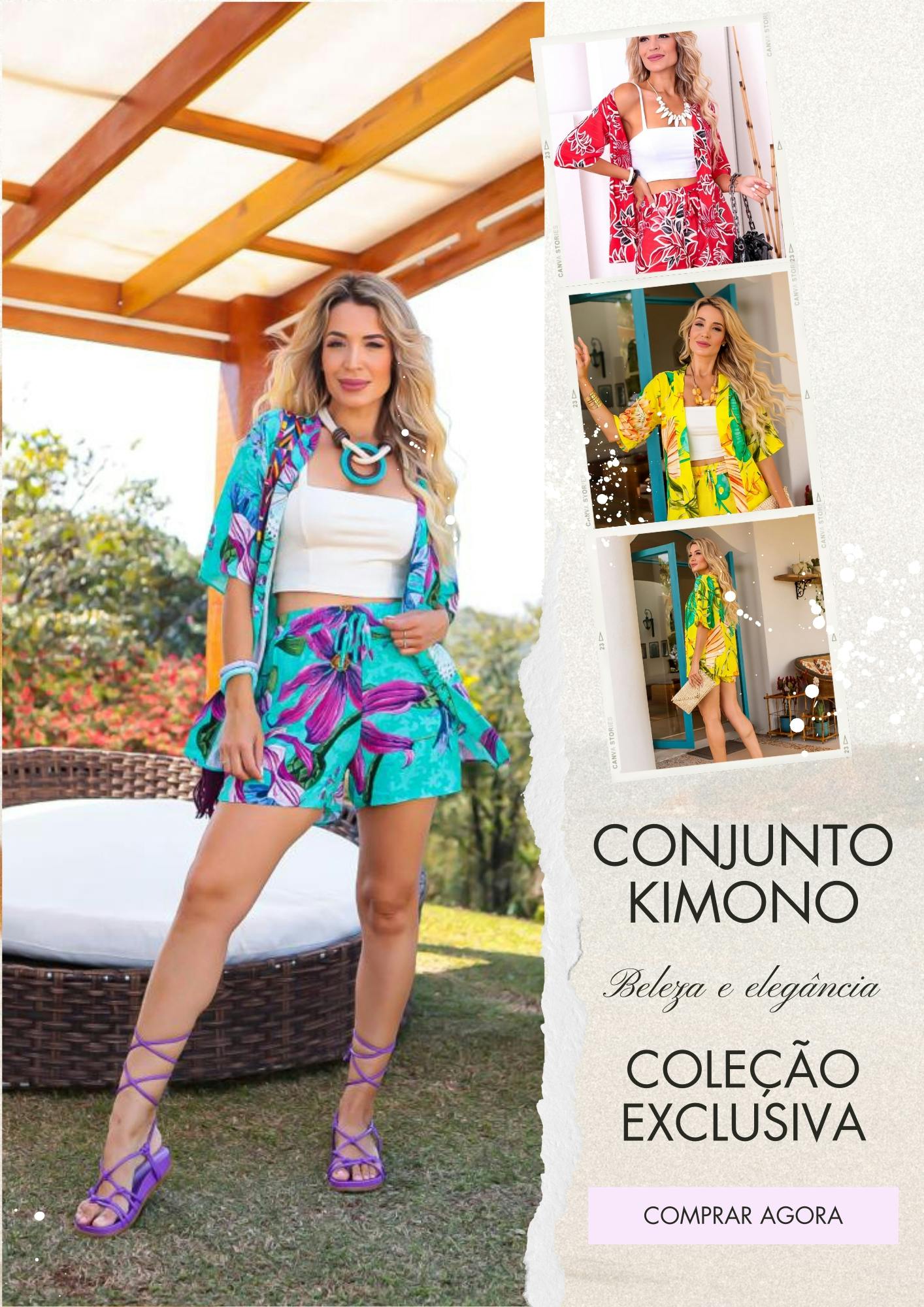 Conjunto Kimono - Beleza e Elegância - Coleção Exclusiva
